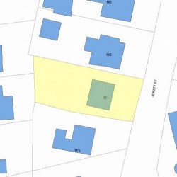 151 Jewett St, Newton, MA 02458 plot plan