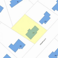 217 Greenwood St, Newton, MA 02459 plot plan