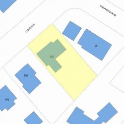 130 Oliver Rd, Newton, MA 02468 plot plan