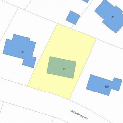 94 Devonshire Rd, Newton, MA 02468 plot plan