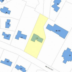 115 Bellevue St, Newton, MA 02458 plot plan