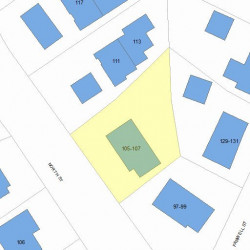 107 North St, Newton, MA 02460 plot plan