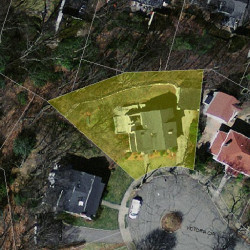 25 Victoria Cir, Newton, MA 02459 aerial view