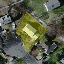 7 Van Wart Path, Newton, MA 02459 aerial view