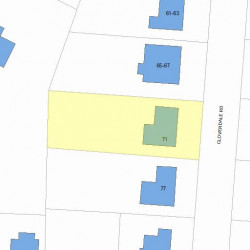 71 Cloverdale Rd, Newton, MA 02461 plot plan