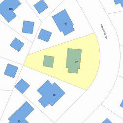 27 Kingston Rd, Newton, MA 02461 plot plan