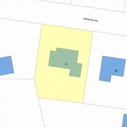 24 Fredana Rd, Newton, MA 02468 plot plan