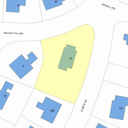 68 Walnut Hill Rd, Newton, MA 02459 plot plan