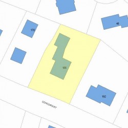 186 Concord St, Newton, MA 02462 plot plan