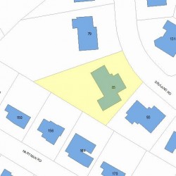 85 Sevland Rd, Newton, MA 02459 plot plan