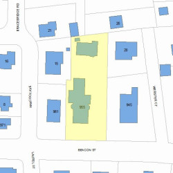 955 Beacon St, Newton, MA 02459 plot plan