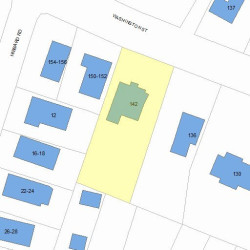 142 Washington St, Newton, MA 02458 plot plan