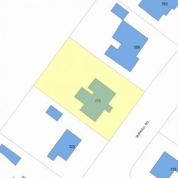 115 Wiswall Rd, Newton, MA 02459 plot plan