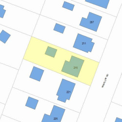 215 Winslow Rd, Newton, MA 02468 plot plan