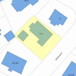 57 Washburn St, Newton, MA 02458 plot plan