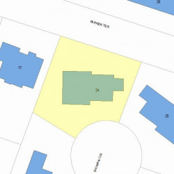 24 Shuman Cir, Newton, MA 02459 plot plan