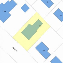 216 Nevada St, Newton, MA 02460 plot plan