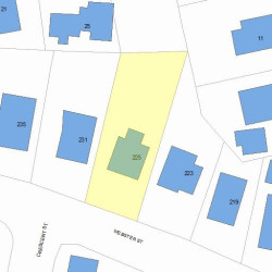 225 Webster St, Newton, MA 02465 plot plan