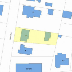 92 Walker St, Newton, MA 02460 plot plan