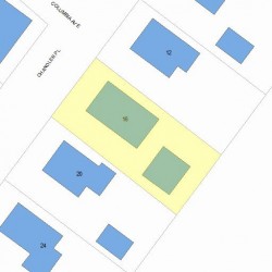16 Chandler Pl, Newton, MA 02464 plot plan