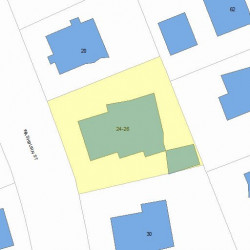 26 Washburn St, Newton, MA 02458 plot plan