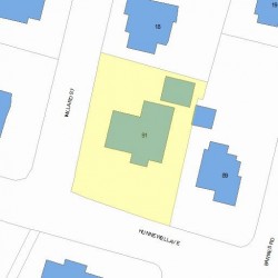 91 Hunnewell Ave, Newton, MA 02458 plot plan