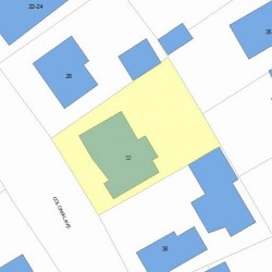 32 Colonial Ave, Newton, MA 02460 plot plan