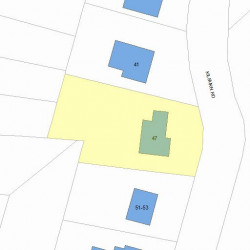 47 Kilburn Rd, Newton, MA 02465 plot plan
