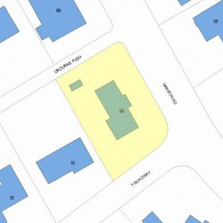 56 Hanson Rd, Newton, MA 02459 plot plan