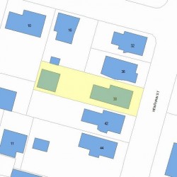 38 Henshaw St, Newton, MA 02465 plot plan