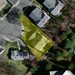 44 Tanglewood Rd, Newton, MA 02459 aerial view