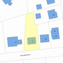 53 Trowbridge Ave, Newton, MA 02460 plot plan