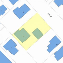 21 West St, Newton, MA 02458 plot plan