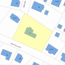 36 Maple Ave, Newton, MA 02458 plot plan