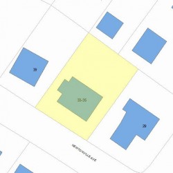 33 Newtonville Ave, Newton, MA 02458 plot plan