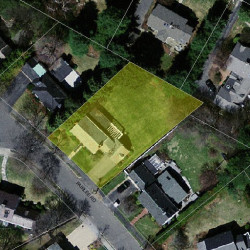 55 Fairlee Rd, Newton, MA 02468 aerial view