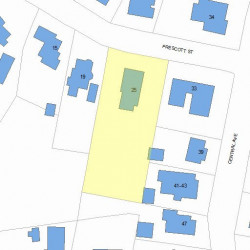 25 Prescott St, Newton, MA 02460 plot plan