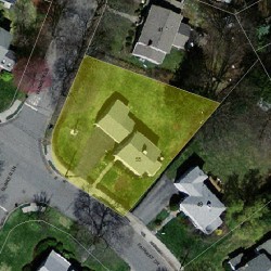 55 Fairway Dr, Newton, MA 02465 aerial view