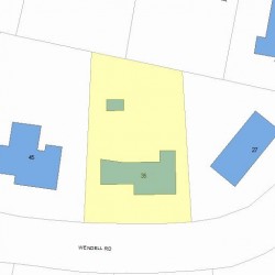 35 Wendell Rd, Newton, MA 02459 plot plan
