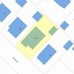 15 Eliot Ave, Newton, MA 02465 plot plan