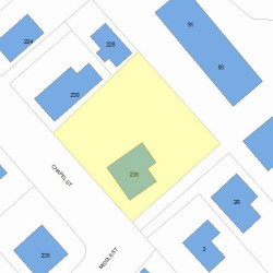 236 Chapel St, Newton, MA 02458 plot plan