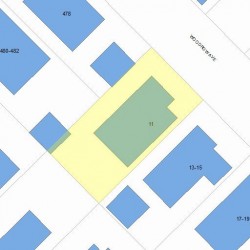 11 Woodrow Ave, Newton, MA 02460 plot plan