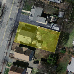 216 Cherry St, Newton, MA 02465 aerial view