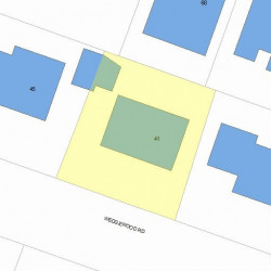 41 Wedgewood Rd, Newton, MA 02465 plot plan