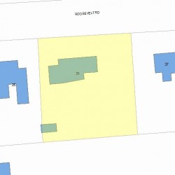 31 Roosevelt Rd, Newton, MA 02459 plot plan