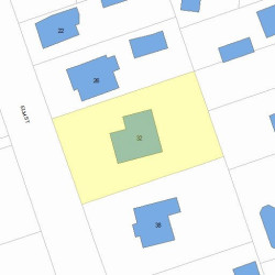 32 Elm St, Newton, MA 02465 plot plan