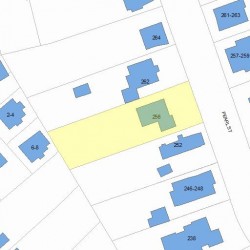 256 Pearl St, Newton, MA 02458 plot plan