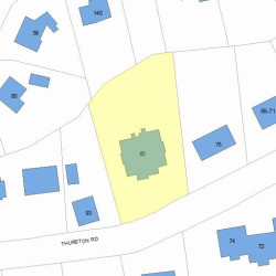 85 Thurston Rd, Newton, MA 02464 plot plan