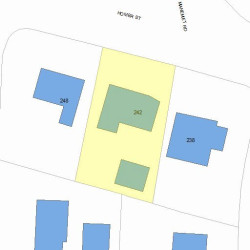 242 Homer St, Newton, MA 02459 plot plan