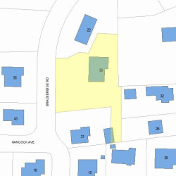 38 Bracebridge Rd, Newton, MA 02459 plot plan